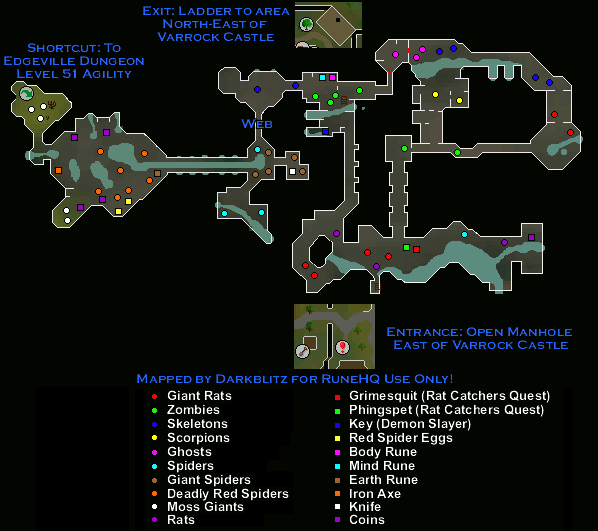 Varrock Sewers Map