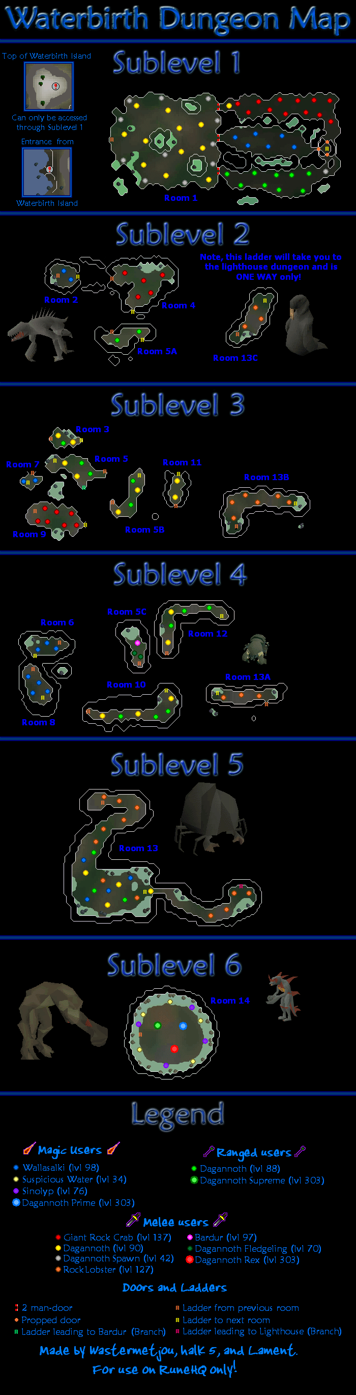 Waterbirth Dungeon Map