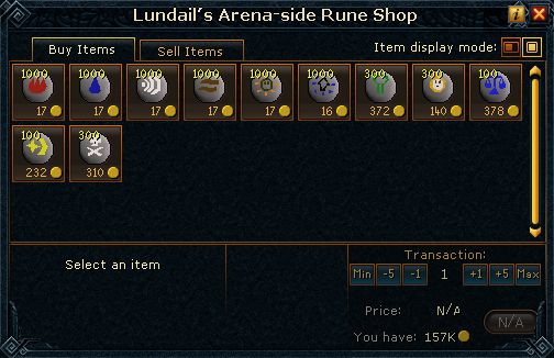 Rune shop