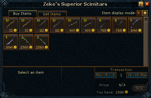 Zeke's Superior Scimitars