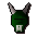 Green h'ween mask