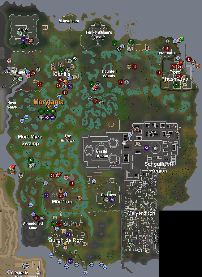 Morytania Task Map