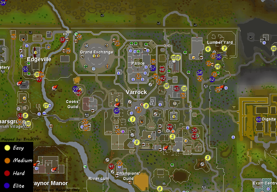 Varrock Diary map